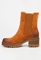 Miss Black Ladies Carter 1 Boots In Tan