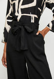 Izabel London High Waisted Wide Leg Pant In Black