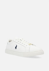 Polo Ladies Classic Leather Sneakers In White