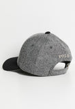 Polo Mens 6 Panel Herringbone Peak Cap In Black