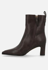 Polo Slim Block Heel Ankle Boot Brown