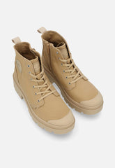 Palladium Womens Pallabase Twill Shoes In Caramel