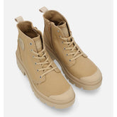 Palladium Womens Pallabase Twill Shoes In Caramel