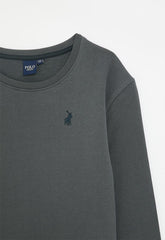 Polo Boys Adrian Sweater In Gun Metal