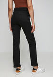 Izabel London Ladies High Waisted Straight Leg Jeans In Black