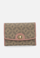 Polo Havana Compact Trifold Purse Dusty Pink
