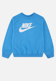 Nike Girls French Terry Crew Sweatshirts In University Blue