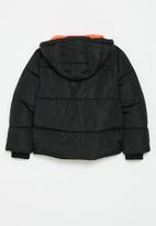 Guess Kids Black Hooded Padded Jacket