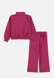Nike Girls Wide Leg Club Set In Sweet Beet