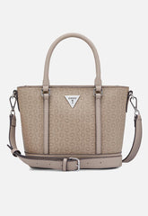 Guess Quinley Mini Tote Bag In Taupe