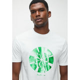 Ben Sherman Mens Disk Foil T-Shirt In White