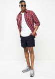Jeep Fixed Waistband Mountain Shorts In Navy