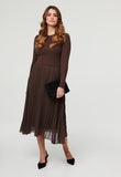 Izabel London Womens Combination Maxi Dress In Chocolate