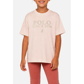 Polo Girls Isla Anglaise Short Sleeve T-Shirt In Pink