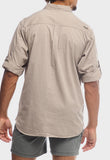 Jeep Mens Willys Long Sleeve Workshirt In Khaki