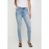 Guess Womens Mid Rise Curve Jeans In Light Wash
