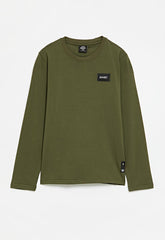 Soviet Boys Kobi Long Sleeves Crew Neck T-Shirts In Olive
