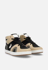 Polo Boys Colour Block High Top Sneaker In Black