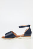 Butterfly Feet Ladies Walnut 2 Sandals In Navy Blue