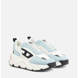 Diesel Womens S-Savannah Tulu Sneakers In White & Blue