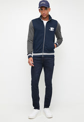Ben Shereman Mens Navy Varsity Bomber Jacket