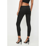 Guess Womens Low Rise Skinny Jeans In Black Wash