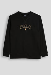 Polo Girls Hannah Embroidered Sweater Black