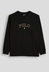 Polo Girls Hannah Embroidered Sweater Black