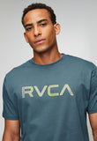 RVCA Mens Big Stitch T-Shirt In Blue