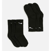 Nike Unisex Kiddies Basic 3 Pack Crew Socks In Black