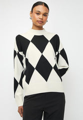 Pringle Nora Merino Jersey Black And White