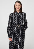 Stella Morgan Long Sleeve Button Through With Collar In Black