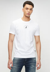 Polo Metallic Logo Mens T-Shirts In White