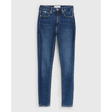Calvin Klein High Rise Super Skinny Ankle In Denim Dark