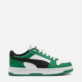 Puma Kids Rebound Slam Lo Jr Shoes In Green & White