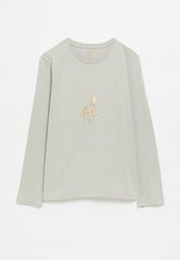 Polo 0055028 Gilrs Olivia Printed Ls Tee Putty