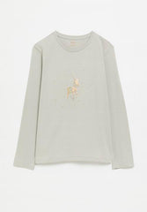Polo 0055028 Gilrs Olivia Printed Ls Tee Putty