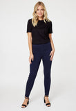 Stella Morgan Womens Pull On Legging With Narrow Waistband In Navy