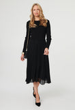 Izabel London Womens Combination Maxi Dress In Black