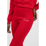 Sissy boy Womens Logo Sweat Pants With Cursive In Red