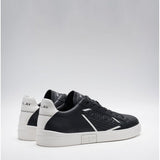 Replay Mens Polys Stamp Sneakers In Black & White