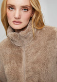 Stella Morgan Long Sleeve Zip Through Teddy Jacket In Mocha