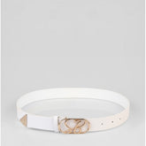 Sissy Boy Belt With Sb Logo Hadwear Buckle In White