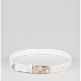 Sissy Boy Belt With Sb Logo Hadwear Buckle In White