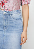 Stella Morgan Mid Waist Maxi Denim Skirt In Denim