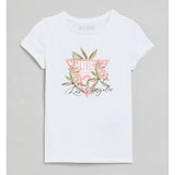 Guess Girls T-Shirt In White & Pink