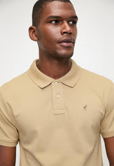 Polo Mens Essential Pique Golfer In Stone