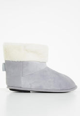 Hush Puppies Ladies Casa Slipper Boot In Grey Frost
