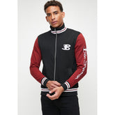 Ben Shereman Mens Black Varsity Bomber Jacket