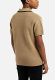 Polo Boys Sipho Knitted Short Sleeves Golfer Camel